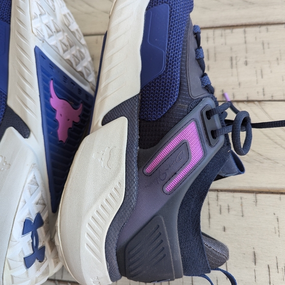 Under Armour Project Rock 5 Disrupt Purple Reign Men's Size 14 Rare - Picture 8 of 9